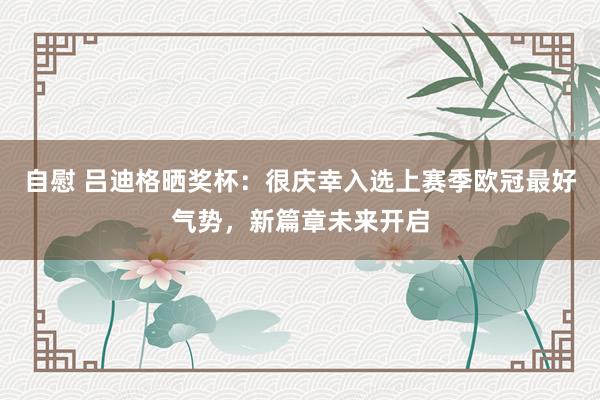 自慰 吕迪格晒奖杯：很庆幸入选上赛季欧冠最好气势，新篇章未来开启