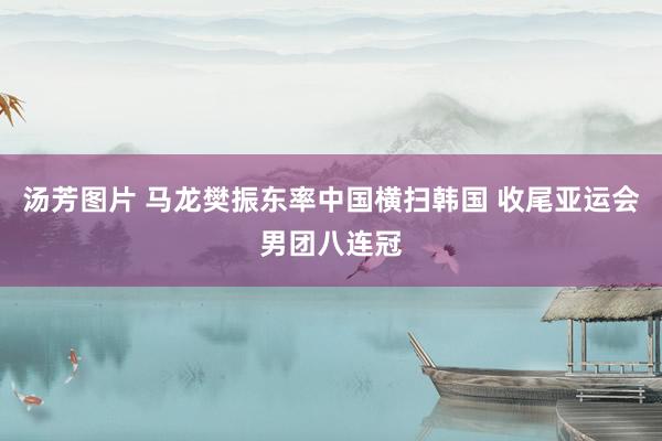 汤芳图片 马龙樊振东率中国横扫韩国 收尾亚运会男团八连冠
