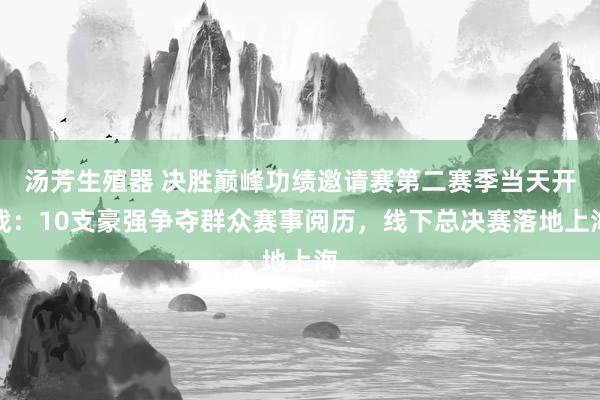 汤芳生殖器 决胜巅峰功绩邀请赛第二赛季当天开战：10支豪强争夺群众赛事阅历，线下总决赛落地上海
