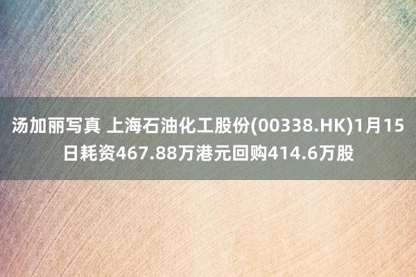 汤加丽写真 上海石油化工股份(00338.HK)1月15日耗资467.88万港元回购414.6万股