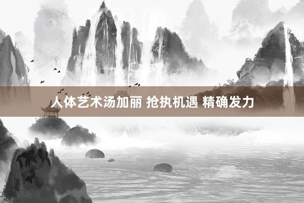 人体艺术汤加丽 抢执机遇 精确发力