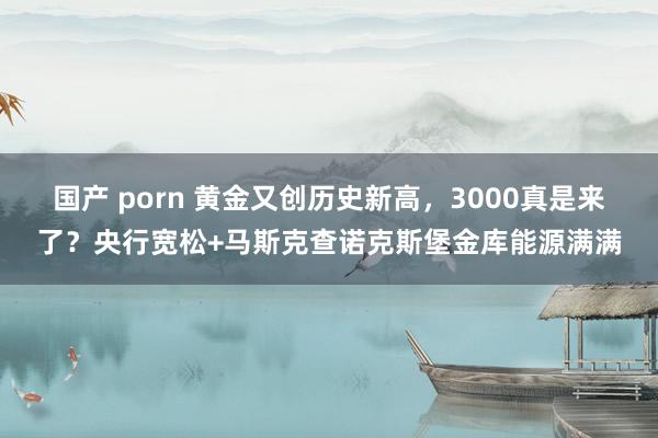 国产 porn 黄金又创历史新高，3000真是来了？央行宽松+马斯克查诺克斯堡金库能源满满