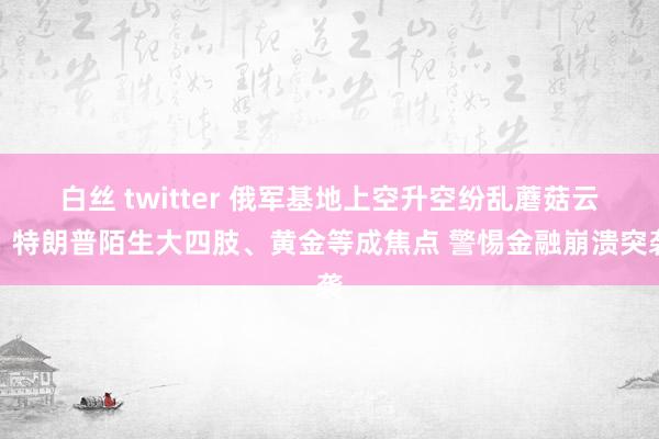 白丝 twitter 俄军基地上空升空纷乱蘑菇云！特朗普陌生大四肢、黄金等成焦点 警惕金融崩溃突袭
