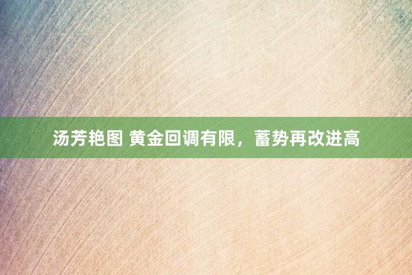 汤芳艳图 黄金回调有限，蓄势再改进高