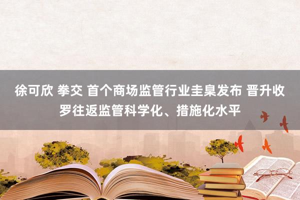 徐可欣 拳交 首个商场监管行业圭臬发布 晋升收罗往返监管科学化、措施化水平