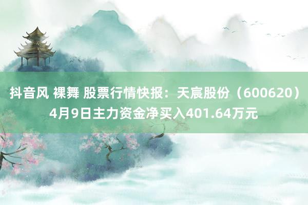 抖音风 裸舞 股票行情快报：天宸股份（600620）4月9日主力资金净买入401.64万元