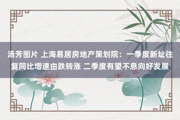 汤芳图片 上海易居房地产策划院：一季度新址往复同比增速由跌转涨 二季度有望不息向好发展