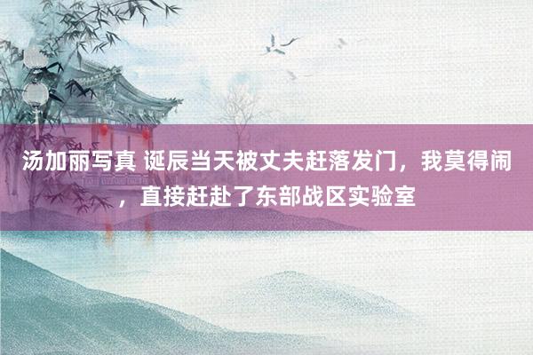 汤加丽写真 诞辰当天被丈夫赶落发门，我莫得闹，直接赶赴了东部战区实验室