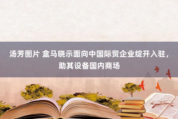 汤芳图片 盒马晓示面向中国际贸企业绽开入驻，助其设备国内商场
