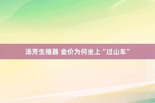 汤芳生殖器 金价为何坐上“过山车”