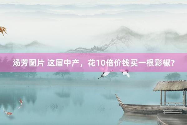 汤芳图片 这届中产，花10倍价钱买一根彩椒？