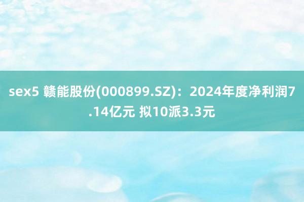sex5 赣能股份(000899.SZ)：2024年度净利润7.14亿元 拟10派3.3元