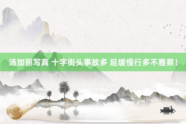 汤加丽写真 十字街头事故多 延缓慢行多不雅察！