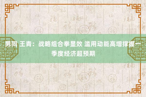男同 王青：战略组合拳显效 滥用动能高增撑握一季度经济超预期