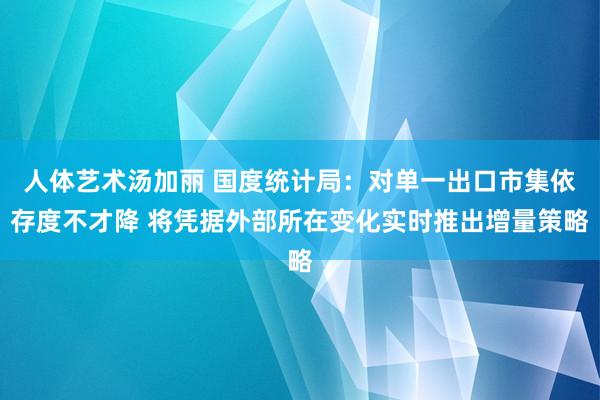 人体艺术汤加丽 国度统计局：对单一出口市集依存度不才降 将凭据外部所在变化实时推出增量策略