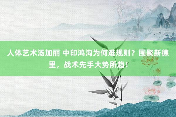 人体艺术汤加丽 中印鸿沟为何难规则？围聚新德里，战术先手大势所趋！