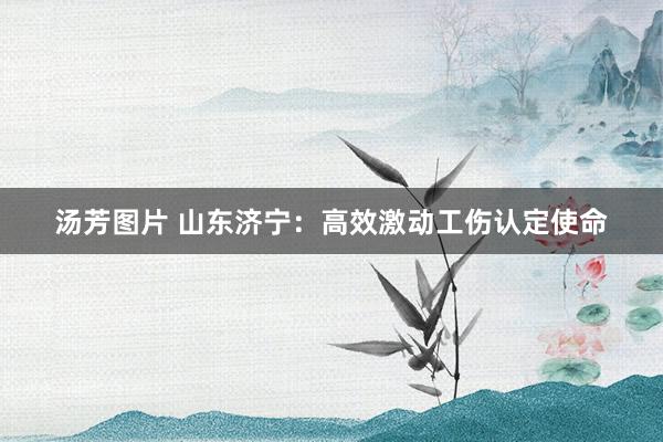 汤芳图片 山东济宁：高效激动工伤认定使命