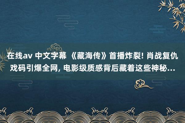 在线av 中文字幕 《藏海传》首播炸裂! 肖战复仇戏码引爆全网， 电影级质感背后藏着这些神秘...
